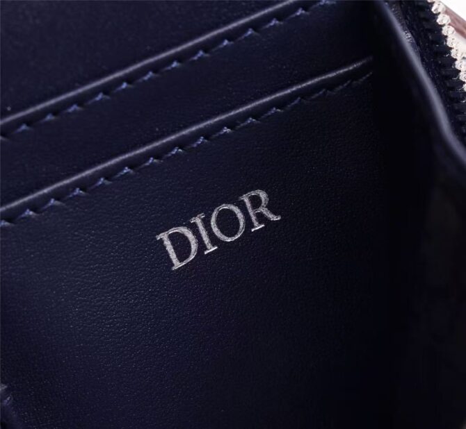Pochette bandoulière Cuir de veau lisse Bleu marine(Replica) – Image 8