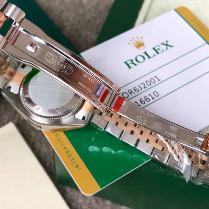 Lady-Datejust 28 , Oystersteel, Everose gold and diamonds(Replica) - Image 9
