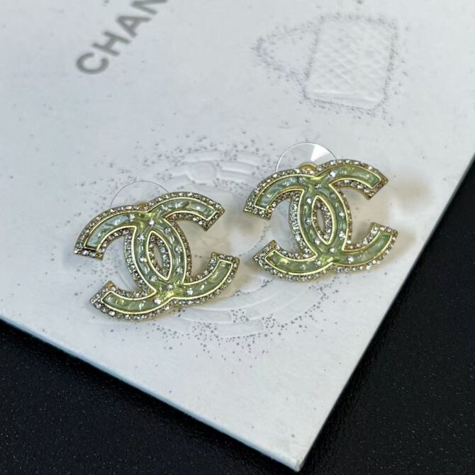 Chanel earrings cc mint sparkling(Replica) - Image 3