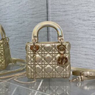 Lady dior mini  (Replica) (复制) - Gold