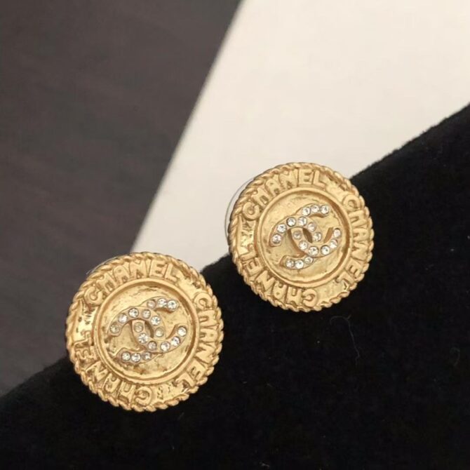 Chanel earrings circle gold(Replica) - Image 2