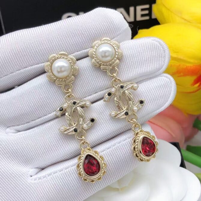 Chanel earrings cc baroque scarlet(Replica) - Image 5