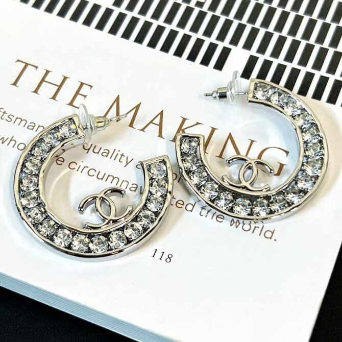 Chanel earrings cc open-circle(Replica) - Image 7