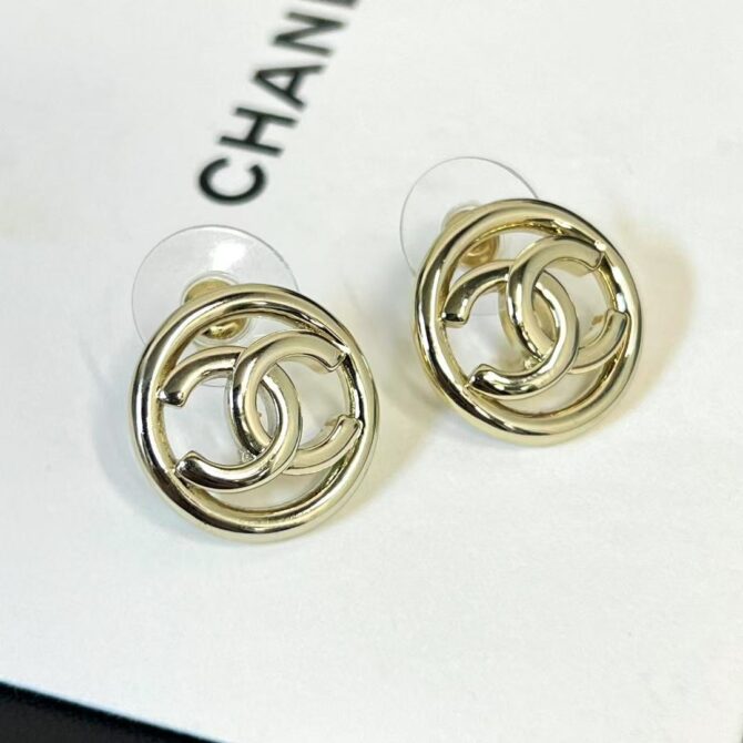 Chanel earrings cc circle minimalist (Replica) - Image 5