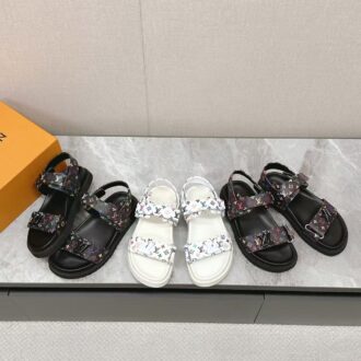 Comfort flat sandal LV Sunset LV x TM(Replica) - Black, 44