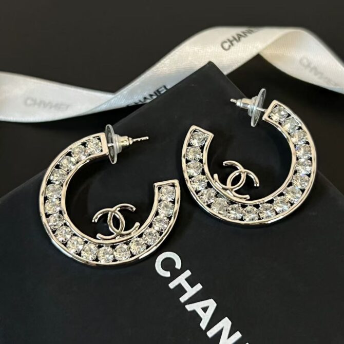 Chanel earrings cc open-circle(Replica) - Image 4