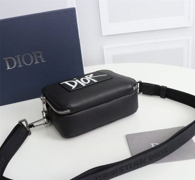 Pochette bandoulière Cuir de veau lisse Noir(Replica) – Image 3