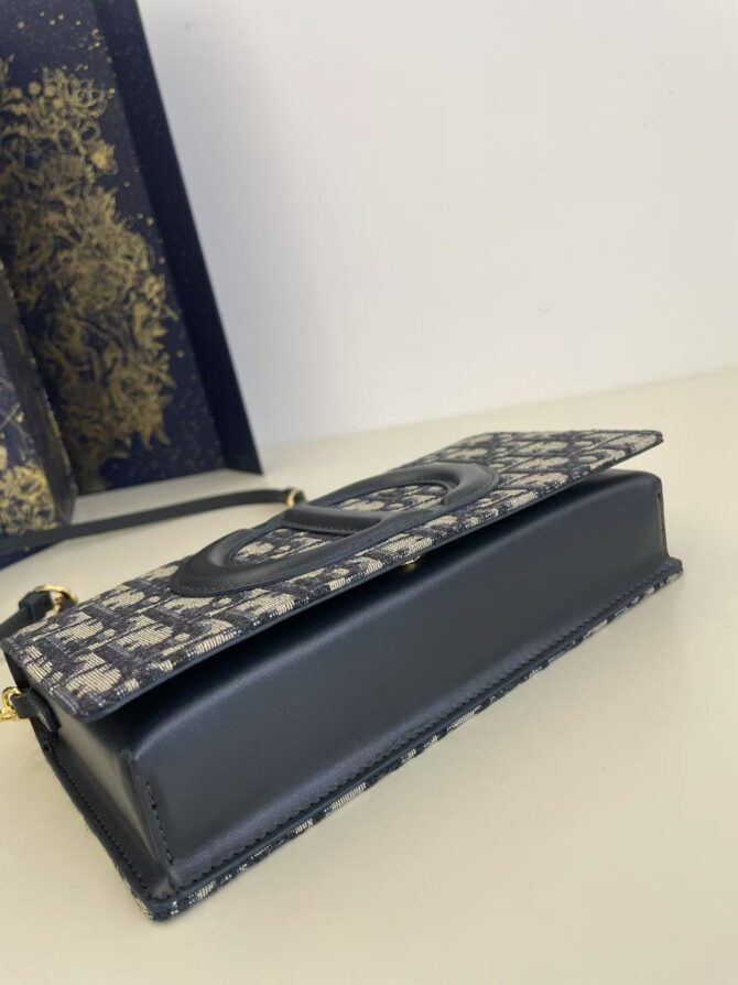 Mini CD Signature  toile Jacquard Dior oblique（Replica) – Image 6