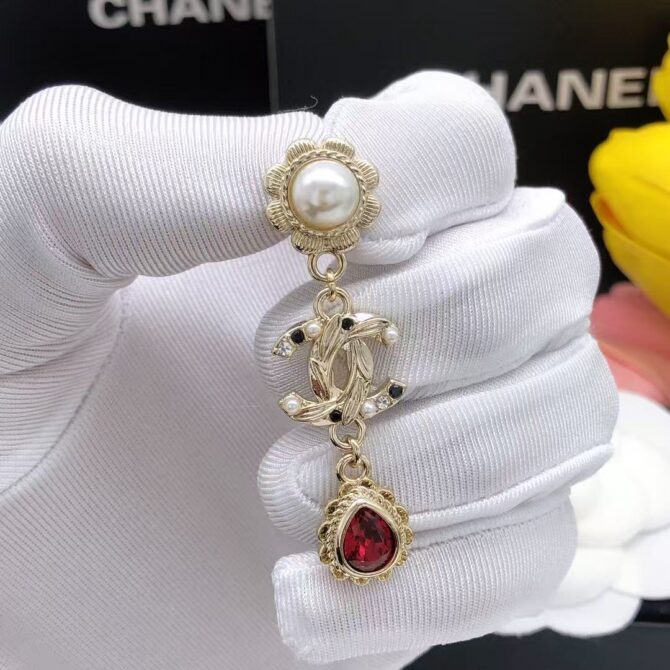 Chanel earrings cc baroque scarlet(Replica) - Image 6