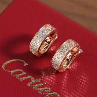 Hoops love sparkling  (Replica) - Rose Gold