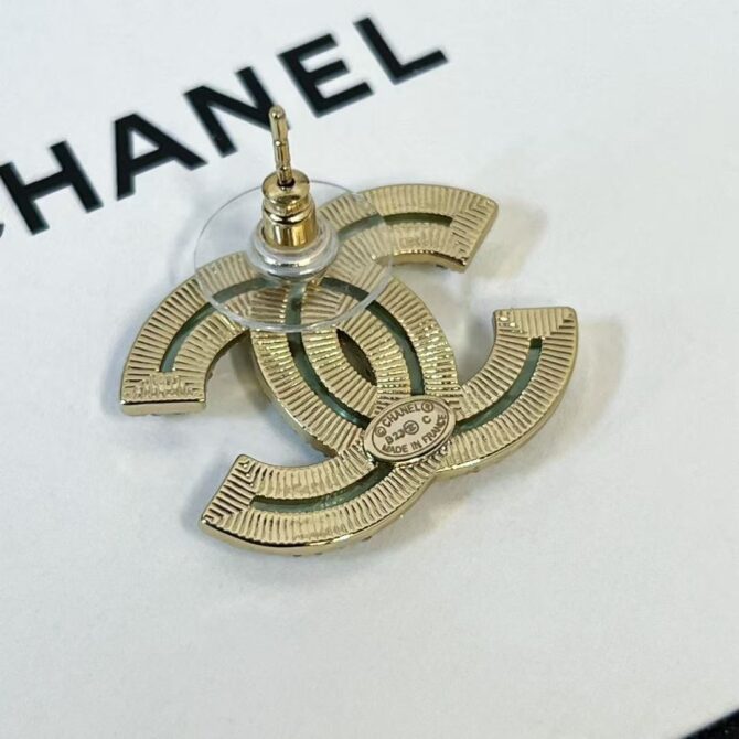 Chanel earrings cc mint sparkling(Replica) - Image 7