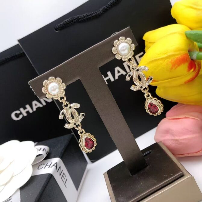 Chanel earrings cc baroque scarlet(Replica) - Image 8