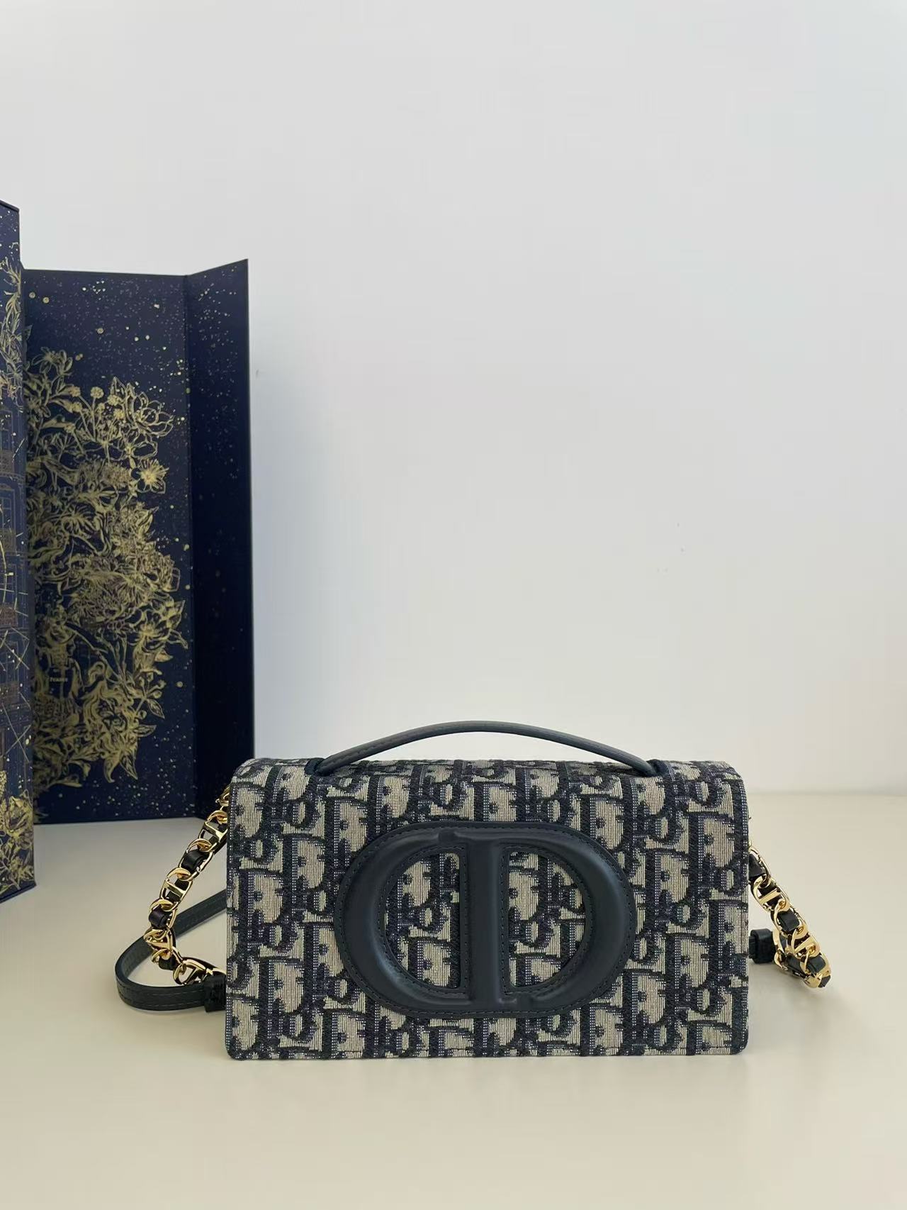 Mini CD Signature  toile Jacquard Dior oblique（Replica)