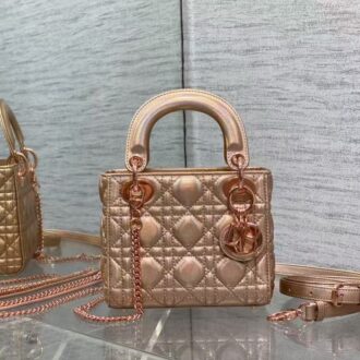 Lady dior mini  (Replica) (复制) - Rose gold