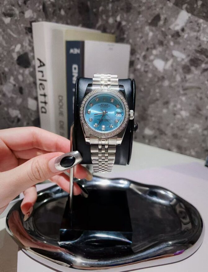 Datejust aqua blue, double row(Replica) - Image 7