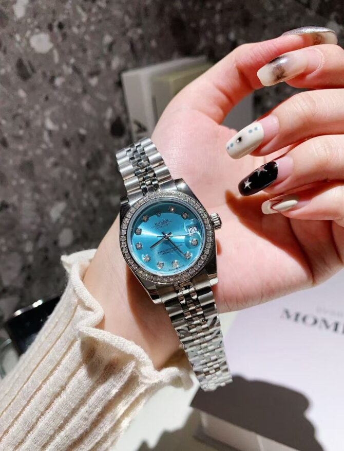 Datejust aqua blue, double row(Replica) - Image 5