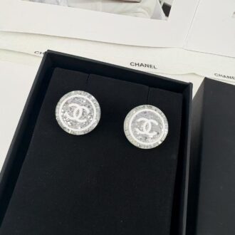 Chanel earrings cc glitter circle (Replica)