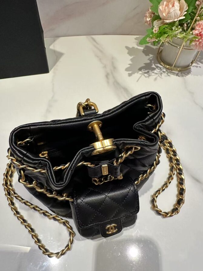 Mini Bucket Bag with Vanity Pouch - Image 7