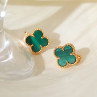 Vintage Alhambra Malachite (Replica) - Rose Gold