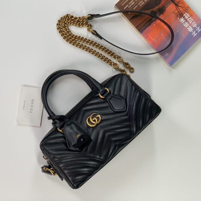 Sac à main GG Marmont noir   (Replica) – Image 4