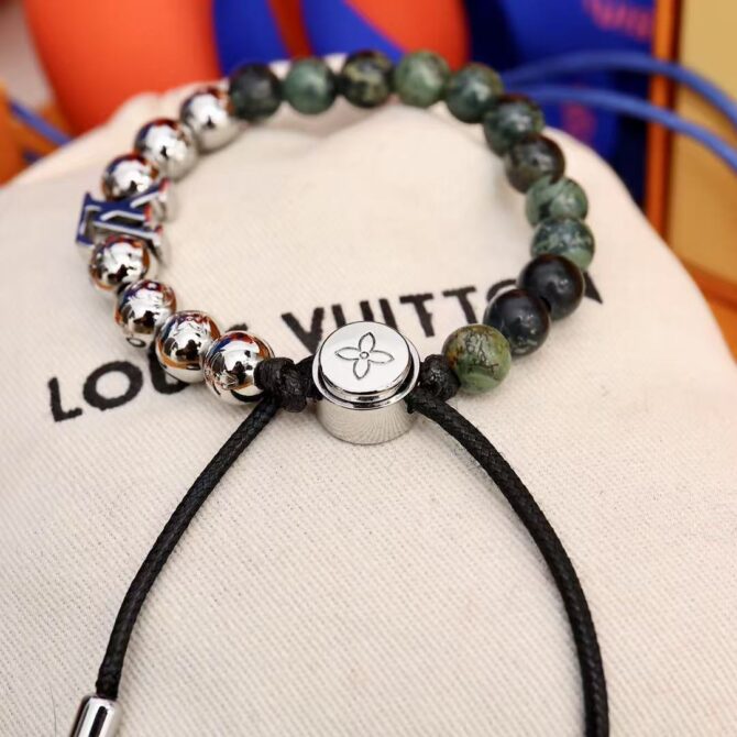 Monogram beads moss green pearls (Replica)