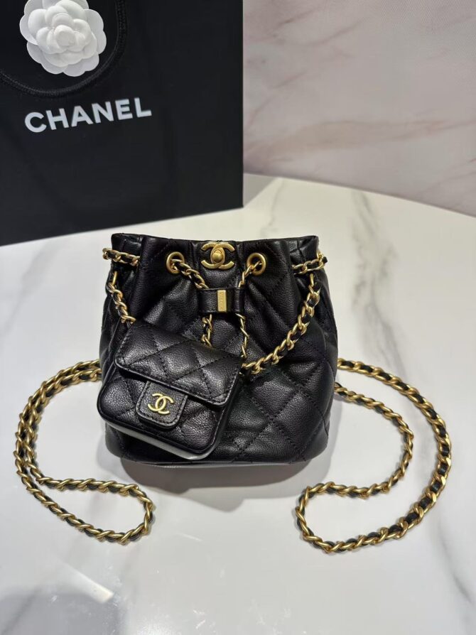 Mini Bucket Bag with Vanity Pouch - Image 5
