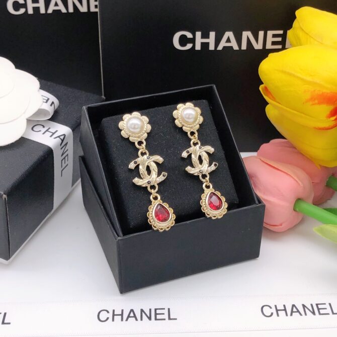 Chanel earrings cc baroque scarlet(Replica) - Image 2