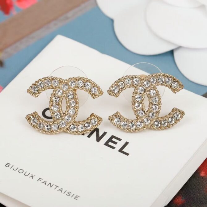 Chanel earrings cc sparkling  (Replica) - Image 3