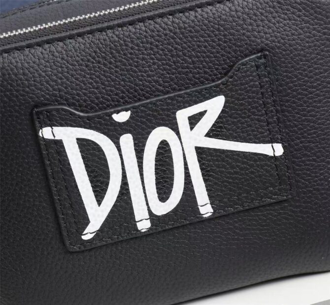 Pochette bandoulière Cuir de veau lisse Noir(Replica) – Image 5